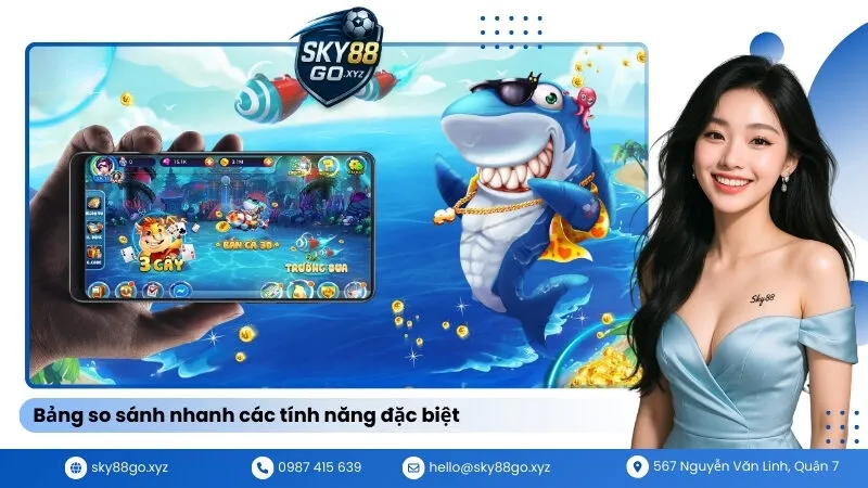 Bảng so sánh nhanh các tính năng đặc biệt