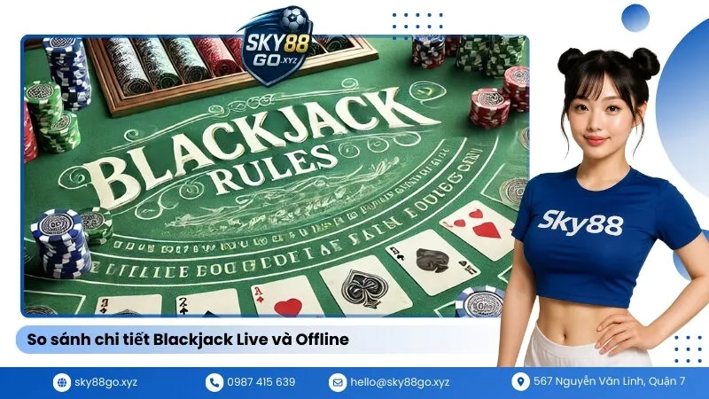 So sánh chi tiết Blackjack Live và Offline